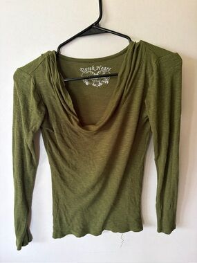 Derek Heart Olive Cowl Neck Long Sleeve Top